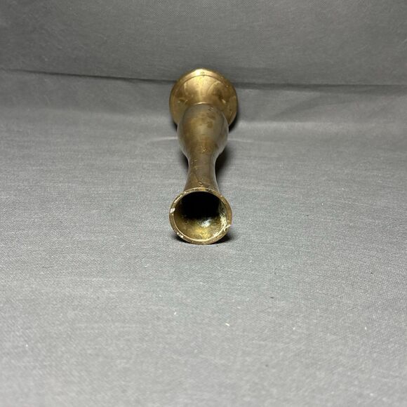 Vintage Brass Vase or Tapered Candle Holder Made In India - Picture 5 of 9